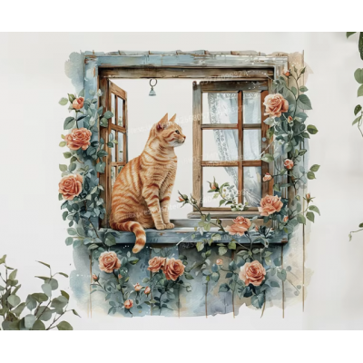 Sticker de interior window cat